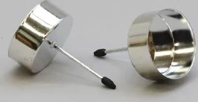 Produktbild von Kerzenteller mit Dorn für Teelicht / Ø42mm / 4 Stück / silber - 1,56 € pro Stück