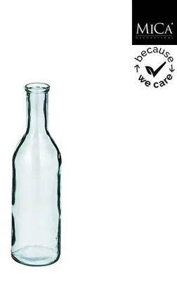 Obrázek produktu pro Mica Decorations Skleněná láhev Rioja - V50 x Ø15 cm - Recyklované sklo - Transparentní