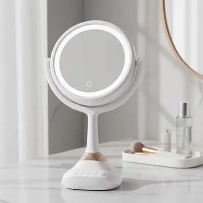Produktbild von Badspiegel LED mit Bluetooth Lautsprecher 1? & 5?fach Vergrößerung