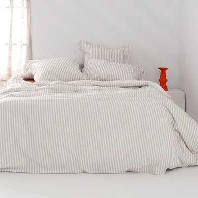Produktbild von Layering Bettbezug Beige 200 x 200 cm 100% Baumwolle Hergestellt in Europa