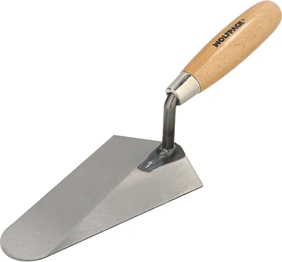 Zdjęcie produktu dla Kielnia murarska z drewnianym uchwytem 348 180 mm.