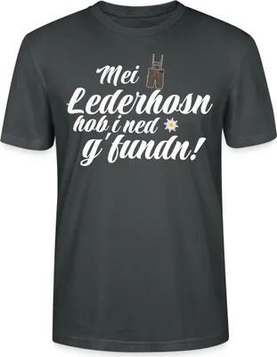 Produktbild von Spreadshirt Bayern Lederhose Ersatz Volksfest Trachtenshirt Uni Bio T-Shirt, 3XL, Anthrazit