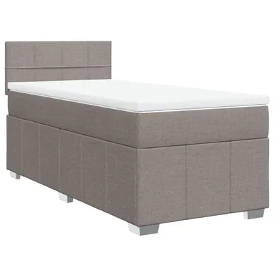 Produktbild von Boxspringbett mit Matratze Taupe 90x200 cm Stoff