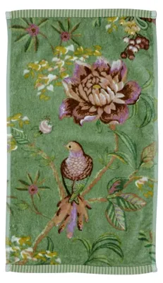 Produktbild von Set von 3 Gästehandtüchern Secret Garden in Grün 30x50 cm