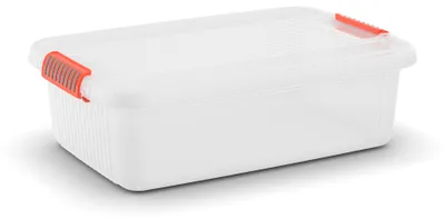 Obrázok produktu pre KIS K Latch Box, Odkladacia schránka, Oranžová, Priehľadná, Obdĺžnikový, Jednofarebné, Univerzálne, Priehľadná