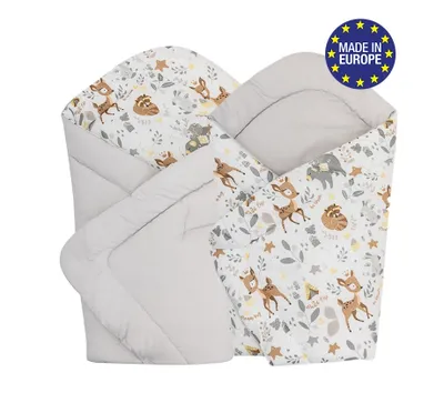 Image de Bomimi Écharpe de nuit réversible avec animaux, beige