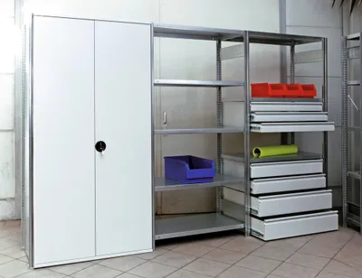 Produktbild von BERT-Schubladen-Block 2 BxT 1000x500 mm Gesamthöhe: 700 mm RAL 7035 Lichtgrau