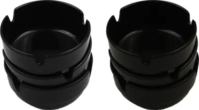 Produktbild von 6 Stück Aschenbecher aus Melamin in schwarz ø 8 cm