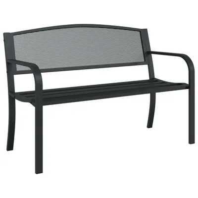 Obrázok produktu pre vidaXL Záhradná lavica 119 cm čierna oceľ