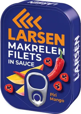 Produktbild von LARSEN Makrelenfilets Piri-Mango-Sauce 110g