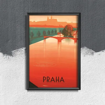 Produktbild von Poster - Canvas - Leinwand - 42 cm x 59,4 cm - Prag Tschechische