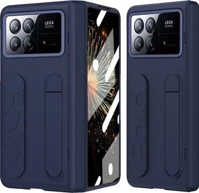 Obrázek produktu pro Pouzdro s popruhem na Xiaomi Mix Fold 3 vestavěnou ochranou displeje, stojánkem a ochrana pantu modré