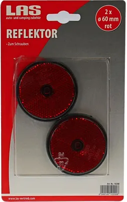 Produktbild von LAS Reflektor rund rot 2 Stück