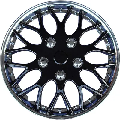 Immagine prodotto di Copricerchi AutoStyle Missouri da 14 pollici in ABS nero/cromato, set da 4 pezzi
