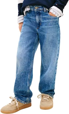 Produktbild von Tommy Hilfiger Jungen Jeans Hose Heritage Flag Worker Baggy Fit, Blau (Denim Medium Vintage), 8 Jahre