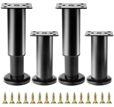 Produktbild von Verstellbare Möbelbeine, Set mit 4 Stück, in Schwarz