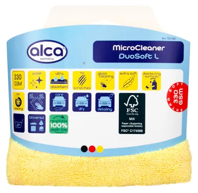 Zdjęcie produktu dla alca® Ściereczka z mikrofibry do wszechstronnego zastosowania, delikatna i miękka do pielęgnacji samochodu