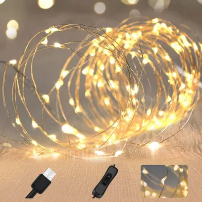 Obrázek produktu pro LED světelka napájená přes USB – 120 LED diod, délka 12 metrů (39 stop), vodotěsná