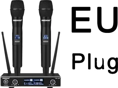 Obrázek produktu pro Bezdrátový mikrofon, duální ruční, dlouhý dosah, EU zástrčka 511 538 MHz