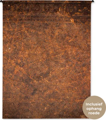 Produktbild von MuchoWow® Wandteppich Wandbehang Leder - Textur - Braun - Orange 150x200 cm Tapisserie Dekoration Wandtuch - Wandaufhängung - Moderner