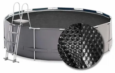 Produktbild von W'eau Solarplane Premium Rund Ø 320 cm Poolabdeckung Schwarz