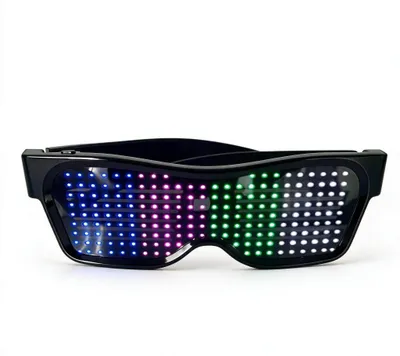 LED-Brille mit App-Steuerung, anpassbare Glow-Brille, 200 LEDs
