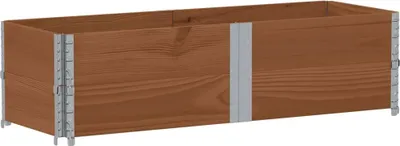 Produktbild von vidaXL Paletten-Aufsatzrahmen 2 Stk. Braun 150x50 cm Massivholz Kiefer