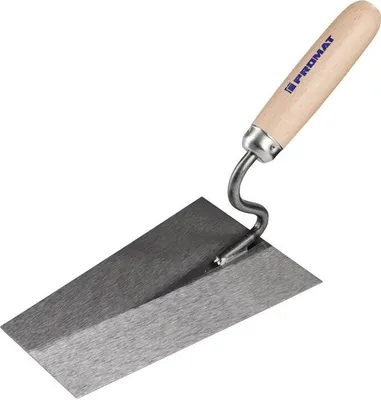 Produktbild von Maurerkelle L.180mm B.125mm m.Buchenholzheft,S-Hals STA PROMAT