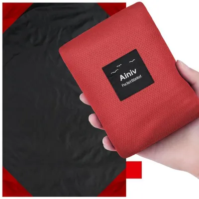 Productafbeelding van Ultralichte, draagbare picknickdeken, zandafstotend, 200 x 210 cm, rood