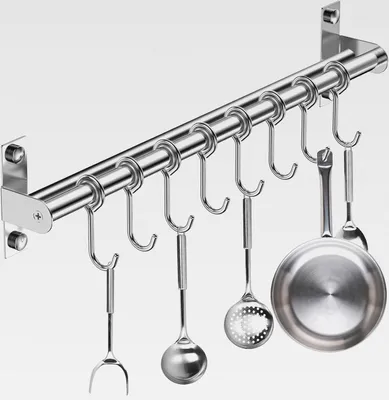 Produktbild von Hakenleiste KüChe, KüChenleiste Hakenleiste KüChe Ohne Bohren KüChenreling KüChenreling Edelstahl KüChenstange KüChenleiste Ohne Bohren