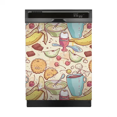 Produktbild von Aufkleber sticker 60x70 cm Dekorative folie Spülmaschine - Frühstücksspeise Banane