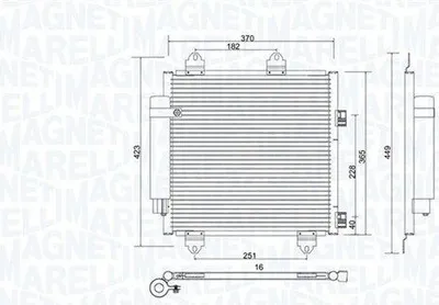 Produktbild von MAGNETI MARELLI 350203753000 Kondensator Klimaanlage Klimakondensator für TOYOTA AYGO (WNB1, KGB1) +Trockner