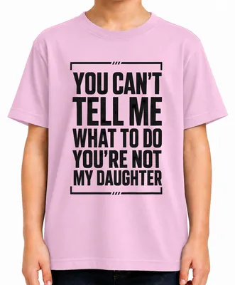 Immagine prodotto di "Non puoi dirmi cosa fare. Non sei il mio capo." Maglietta per bambini, sarcasmo, rosa, taglia 104