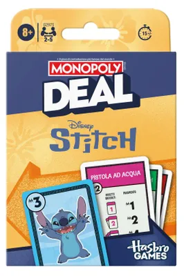Produktbild von Hasbro Monopoly Kartenspiel Stitch Disney Edition für Kinder ab 8 Jahren