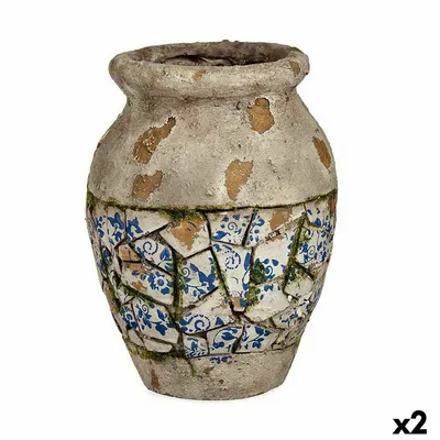Produktbild von Dekorative Gartenfigur Vase Polyesterharz 25 x 32,5 x 25 cm (2 Stück)