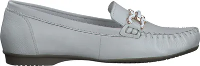 Produktbild von MARCO TOZZI Damen Slipper Leder Zierspange Mokassin 2-24203-42, Größe:41 EU, Farbe:Weiß