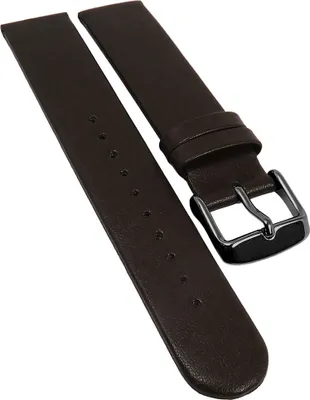 Produktbild von Minott Vegan Uhrenarmband braun glatt gleichlaufend Apfelfaser, Stegbreite:20mm, Schließe:Schwarz