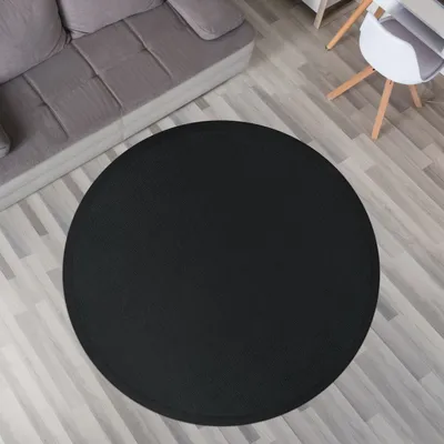Produktbild von TT Home Krabbelmatte Babyzimmer Teppich Spielmatte Kinder Unifarben Rutschfest Flauschig Größe 200 cm Rund