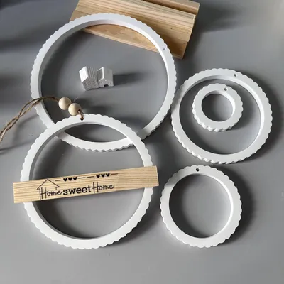 Produktbild von Silikonformen zum Gießen von Anhängern, 5 runde Silikonformen für Anhänger, runde Gipsform zum Gießen, Silikonringform, Silikonform für Weihnachtsbastelprojekte