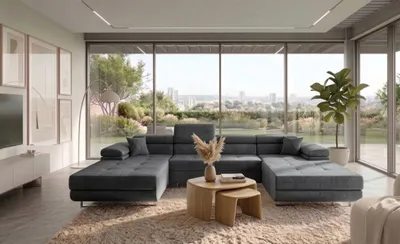 Zdjęcie produktu dla DIVANO Narożnik z funkcją spania i pojemnikami na pościel GRAND, productTiles.product.images.aiGenerated