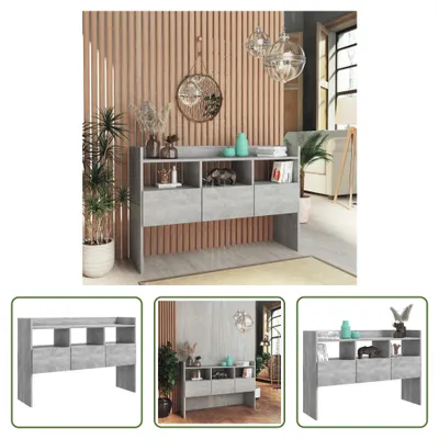 Produktbild von The Living Store Sideboard Betongrau 105x30x70 cm Holzwerkstoff