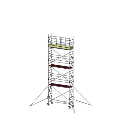 Produktbild von Alu Fahrgerüst Mod. D neue Norm MOBILE - Breite: 0,70 m - Gerüstl.: 1,80 m, Arbeitsh.: 8,30 m