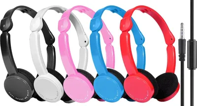 Obrázek produktu pro 3,5 mm drátová sluchátka přes uši, skládací sportovní sluchátka, přenosná hudební sluchátka pro děti, MP4, MP3, smartphony, notebooky