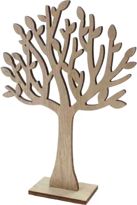 Produktbild von Lebensbaum Aufsteller Holz natur Deko Baum des Lebens Konfirmation Kommunion Taufe, Größe:20 x 14.8 x 4cm