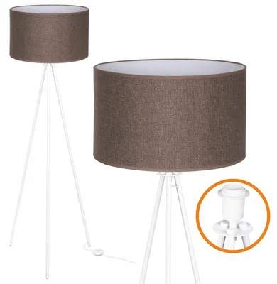 Produktbild von Cerlux Trigni Stehleuchte mit Leinen-Schirm 136 cm E27