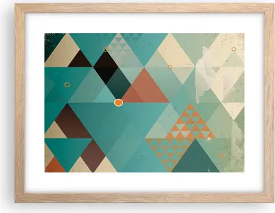 Produktbild von Gerahmtes Poster - Rahmen in heller Eiche - Abstraktion modern - 40x30 cm - Wand Bild - Wanddeko - Wandbilder - Wandposter - Bilderrahmen - Bilder - Kunstdruck - Wandbild - P2NAA40x30-3571