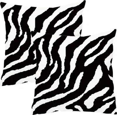 Obrázek produktu pro 2 balení povlaku na polštář, krásný leopard, zebra, dojnice, žirafa, vzor, zvířecí potisk, dekorativní povlak na polštář, 45 cm X 45 cm, povlak na polštář na postel gauč