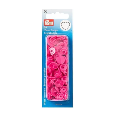 Obrázek produktu pro Prym 393347, Druky (patentky), Plast, Polyoxymetylen (POM), Růžová, Srdce (tvar), 1,24 cm, 30 kusů