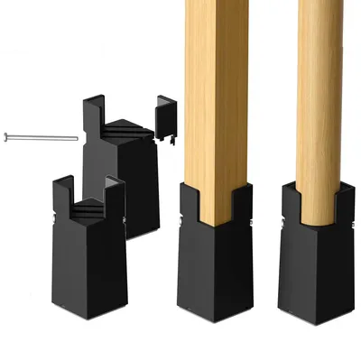 Produktbild von Verstellbare Tischhochständer Ultra Stabil 10cm Erhöhung 4er Set mit Filz für Möbelbeine 2.2-4.2cm