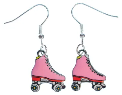 Produktbild von Rollschuhe rosa Ohrringe Miniblings Hänger Rollerskates Stiefel Skates Metall